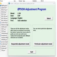 Epson L100 Reset Utility Adjustment Program