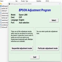 Epson L800 Adjustment Program ( Resetter )