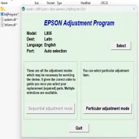 Epson L805 Adjustment Program ( Resetter )