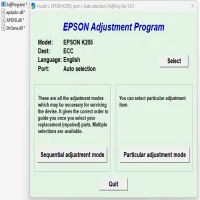 Epson K205 Adjustment Program