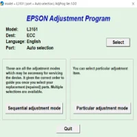Epson L3151 adjustment program Resetter