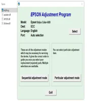 Epson Stylus Color 600 Adjustment Program