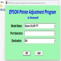 Epson Stylus Color 777 Adjustment Program